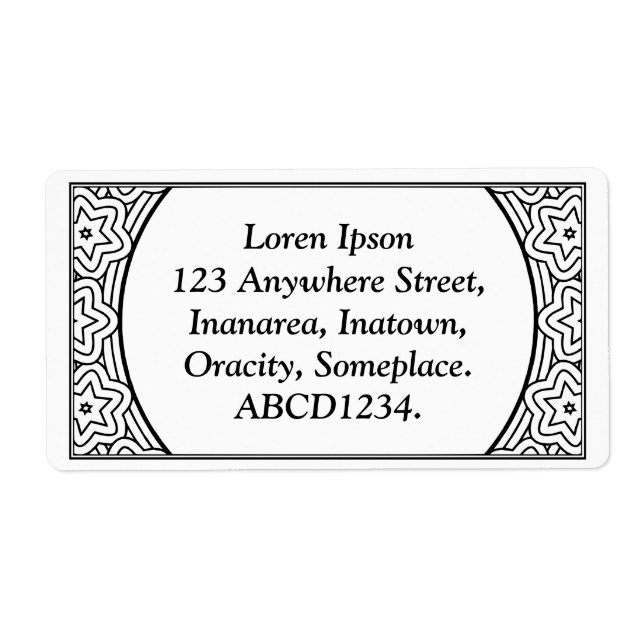 Ornamental 02 - Black on White (Front)