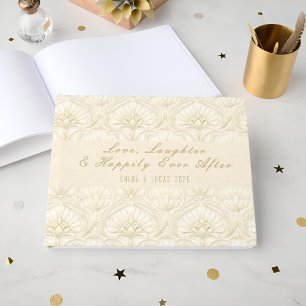 Ornamental Art Deco – Ivory Custom Wedding Luxe Guest Book