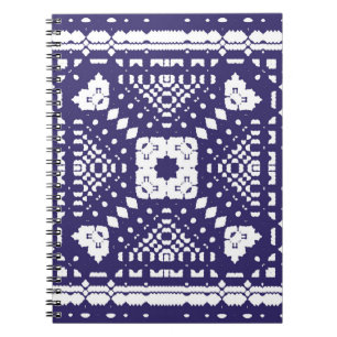 Ornamental azulejo portugal tiles decor. Hand draw Notebook