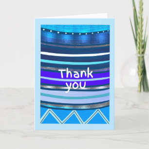 Ornamental background thank you card