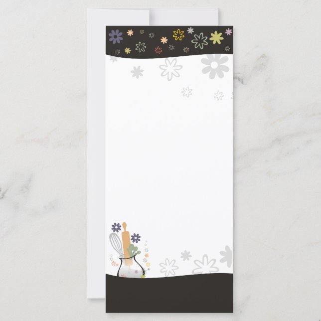 ornamental baker baking vase marketing rack card (Front)