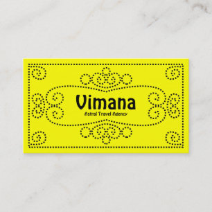 Ornamental - Black on Yellow Business Card