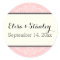 Ornamental border pink ivory wedding Save the Date