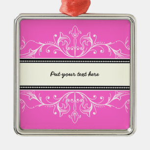 Ornamental border pink white ornament