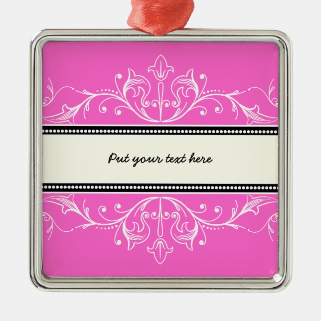 Ornamental border pink white ornament (Front)