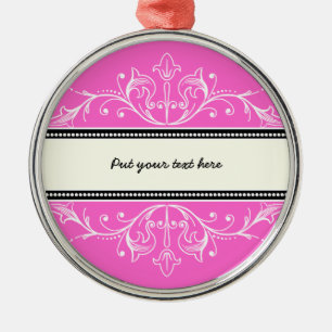 Ornamental border pink white ornament