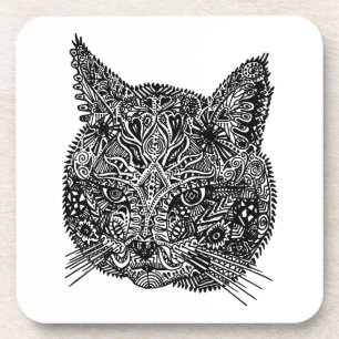 Ornamental Cat Head Coaster