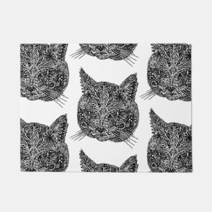 Ornamental Cat Head Doormat