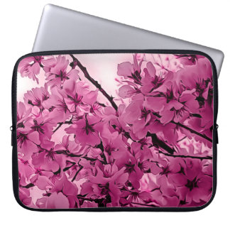 Ornamental Cherry Branches Purple Stylised Laptop Sleeve