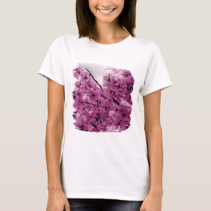 Ornamental Cherry Branches Purple Stylised T-Shirt
