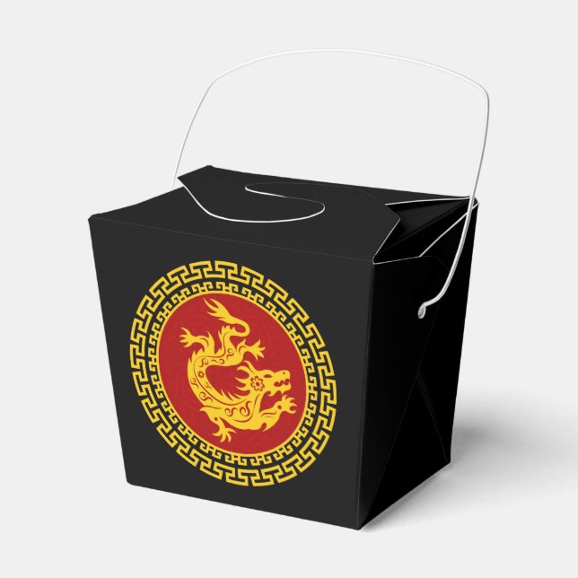 Ornamental Chinese New Year Dragon Favour Box (Front Side)