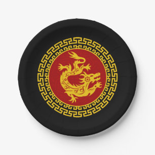 Ornamental Chinese New Year Dragon Paper Plate