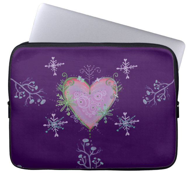 ornamental  christmas laptop sleeve (Front)