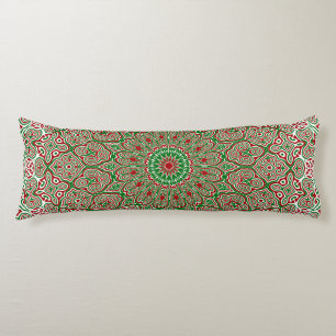 Ornamental Christmas Mandala 2 Body Cushion