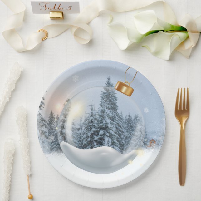 Ornamental Christmas Paper Plate (Wedding)