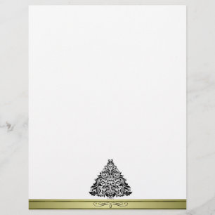 Ornamental Christmas Tree Christmas Letterhead