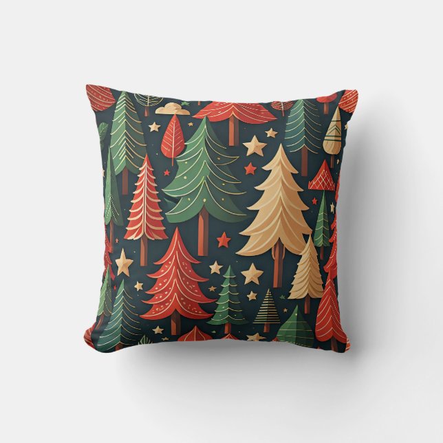 Ornamental Christmas Tree pattern Cushion (Front)