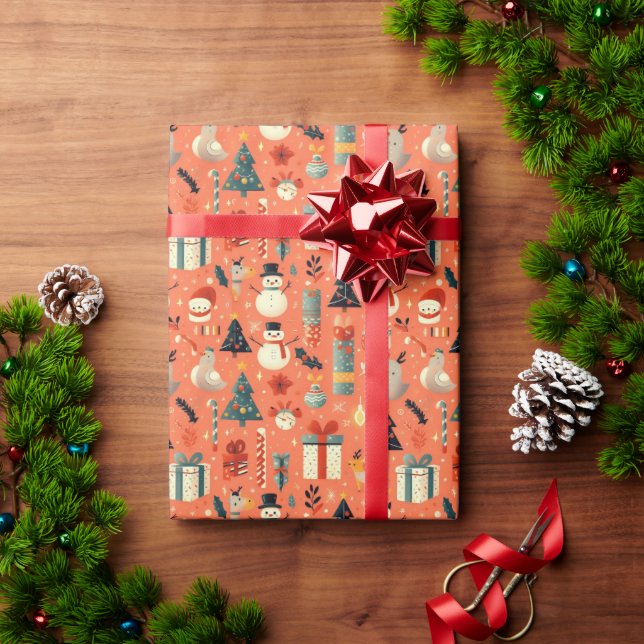 Ornamental Citrus Christmas Wrapping Paper (Holiday Gift)