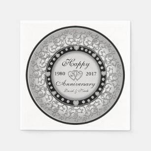 Ornamental Custom Anniversary Napkin