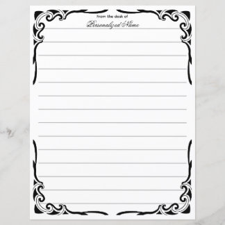 Ornamental Dance Lined Paper sheet