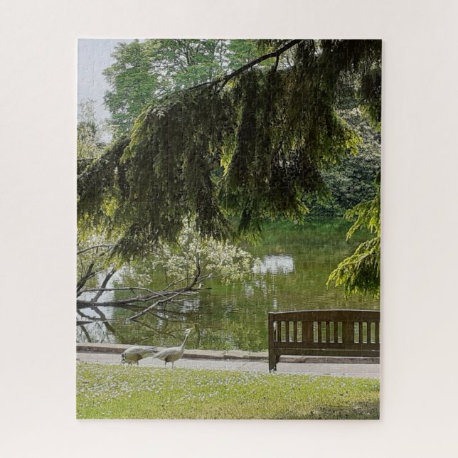 Ornamental Duck Pond Jigsaw Puzzle (Vertical)