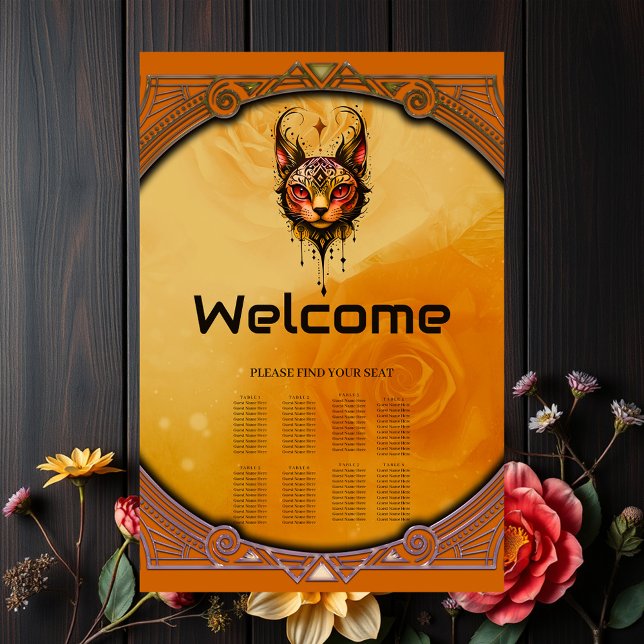 Ornamental elegance: A portrait of a cat.  Poster (Creator Uploaded)