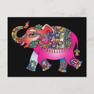 ornamental elephant postcard
