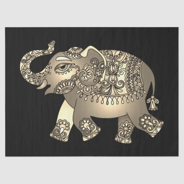 ornamental elephant tissue paper (Front)