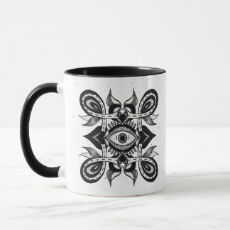 Ornamental Eye - Weirdcore Botanical Tattoo Style Mug