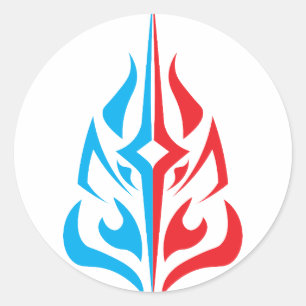 Ornamental Floral Design Classic Round Sticker