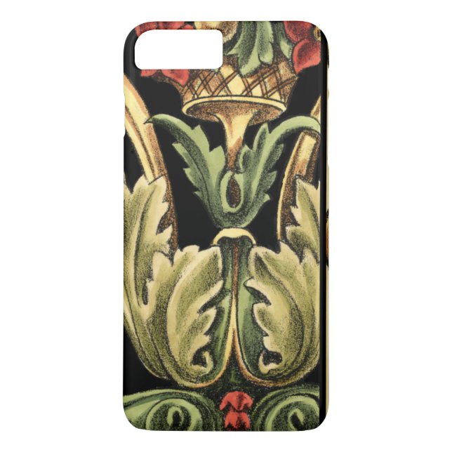 Ornamental Floral Design with Black Borders Case-Mate iPhone Case (Back)