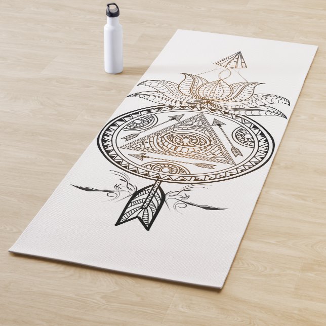 Ornamental Floral Dream Catcher Yoga Mat (In Situ)