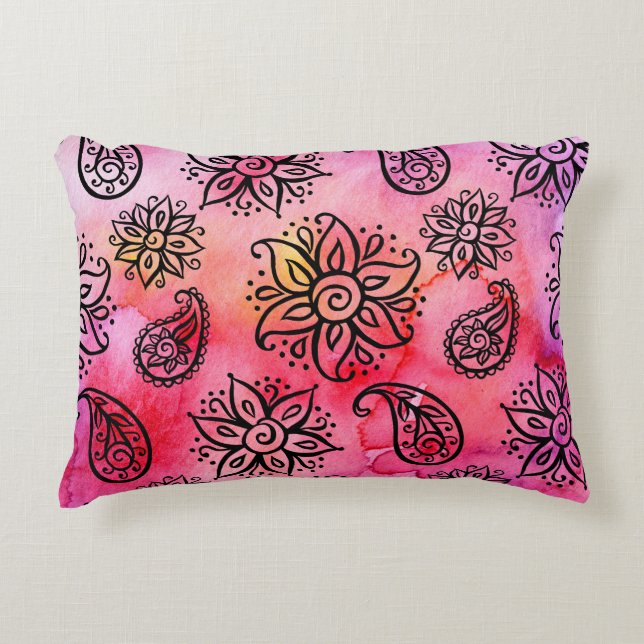 Ornamental Floral: Ethnic Seamless Decorative Cushion (Front)