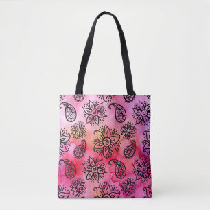 Ornamental Floral: Ethnic Seamless Tote Bag