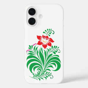 Ornamental Floral Flower Design – Elegant iPhone 16 Case