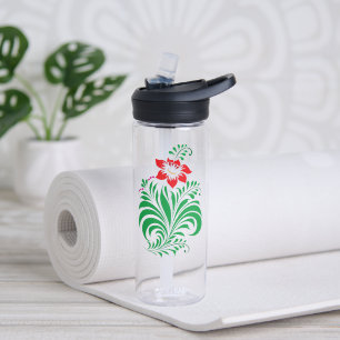 Ornamental Floral Flower Design – Elegant Water Bottle