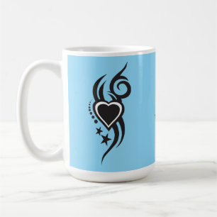 Ornamental Floral Heart Tattoo  Coffee Mug