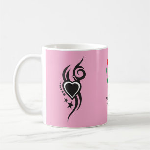 Ornamental Floral Heart Tattoo  Coffee Mug