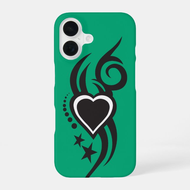Ornamental Floral Heart Tattoo  iPhone 16 Case (Back)