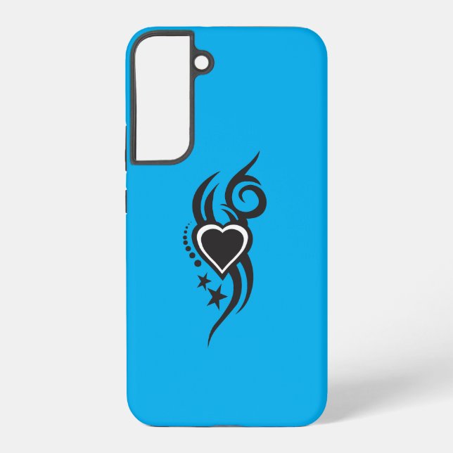 Ornamental Floral Heart Tattoo  Samsung Galaxy S22+ Case (Back)