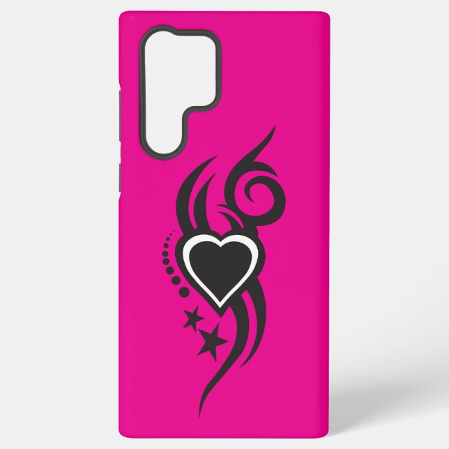 Ornamental Floral Heart Tattoo  Samsung Galaxy S22 Ultra Case (Back)