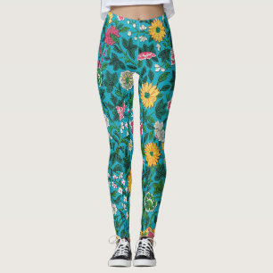 Ornamental Floral Pattern Leggings