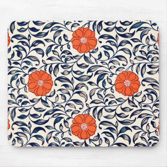 Ornamental Floral Pattern Mouse Mat (Front)