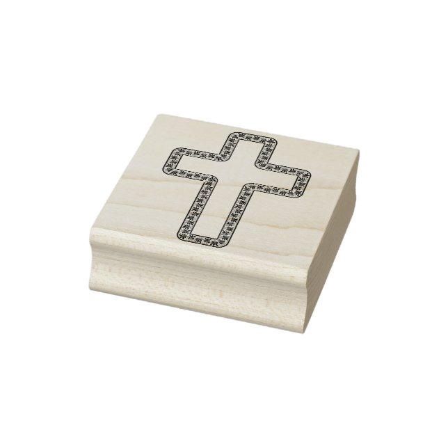 ornamental flourish cross art stamp (Stamp)