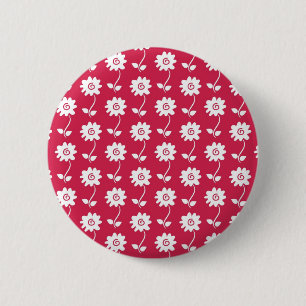 Ornamental Flower 6 Cm Round Badge