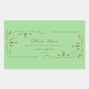 Ornamental Gold Corners Sage Green Product Labels