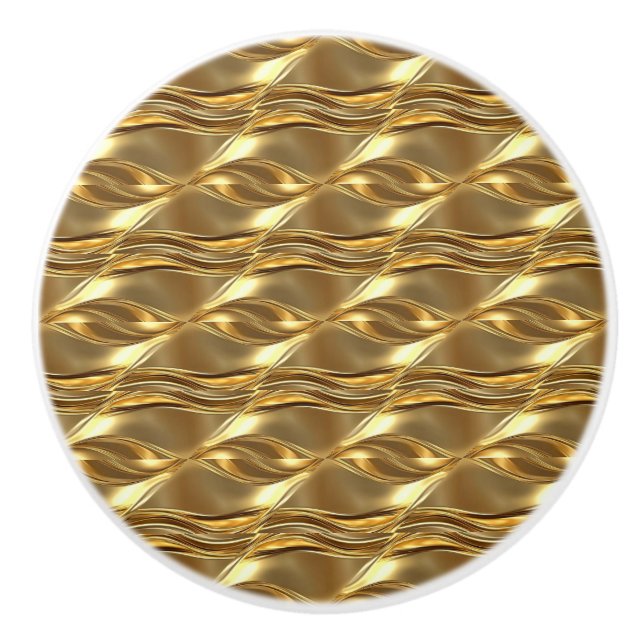 Ornamental gold pattern ceramic knob (Front)
