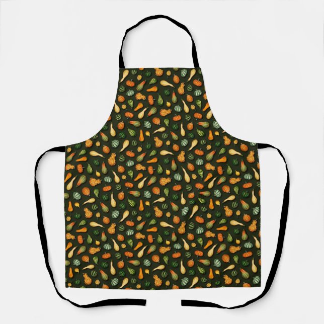 Ornamental Gourds for Autumn, Fall, Thanksgiving Apron (Front)