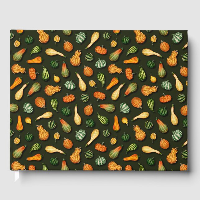 Ornamental Gourds for Autumn, Fall, Thanksgiving Guest Book (Front)