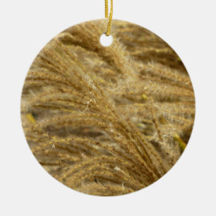 Ornamental Grasses in Fall Ceramic Tree Decoration